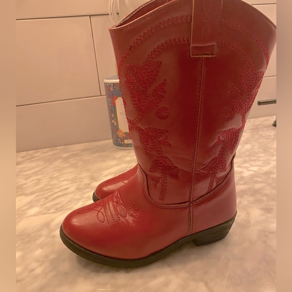 Girls red cowboy boots - Picture 1 of 6